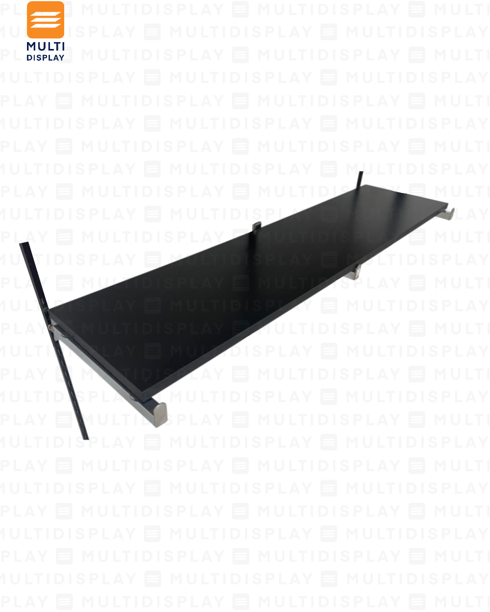 Repisa de Madera, 100x25cm de 16mm Grosor, Negro