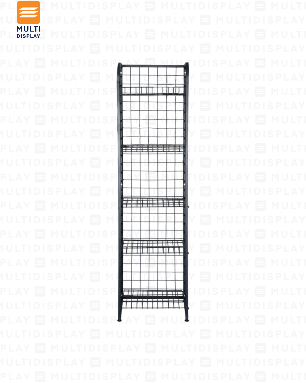Estante Mallado S, 5 Niveles 40x30x150cm, Negro
