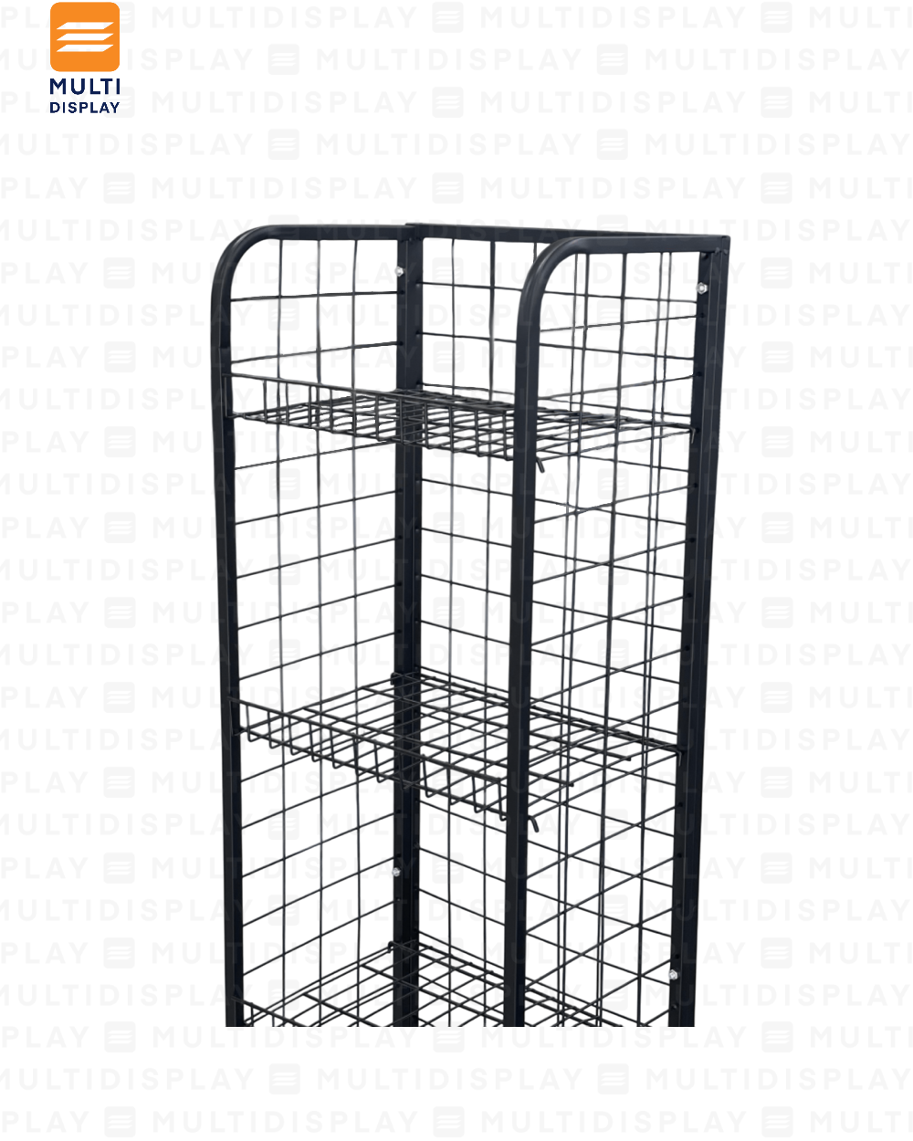 Estante Mallado S, 5 Niveles 40x30x150cm, Negro