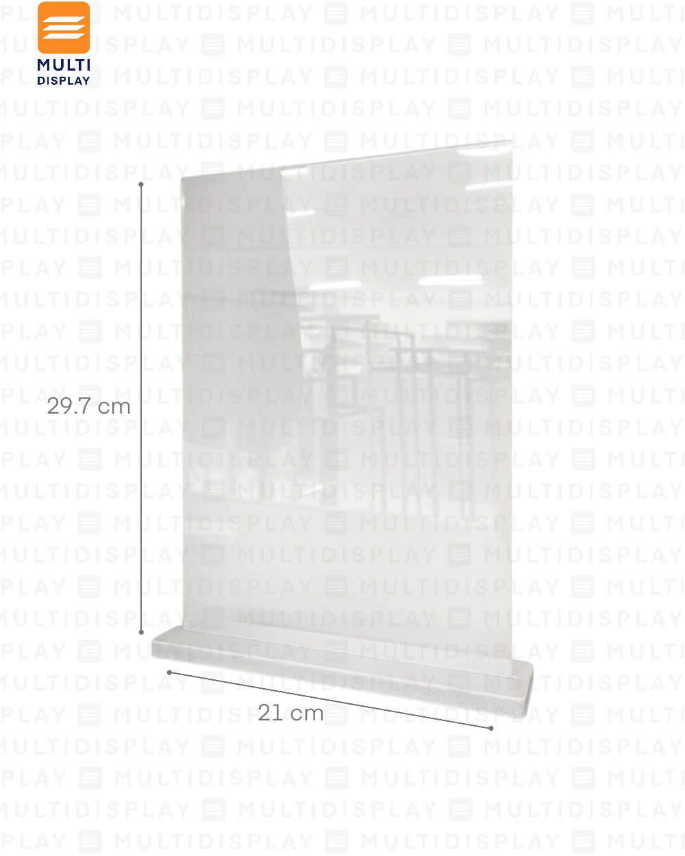 Portabanner A4 Acrilico para Mesa, Blanco