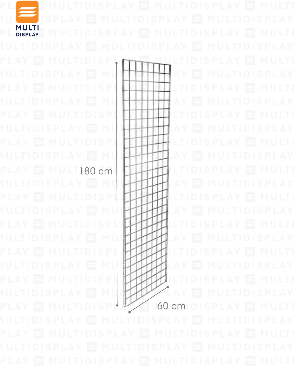 Exhibidor de Malla 60x180cm, Grosor 6mm, Cromado