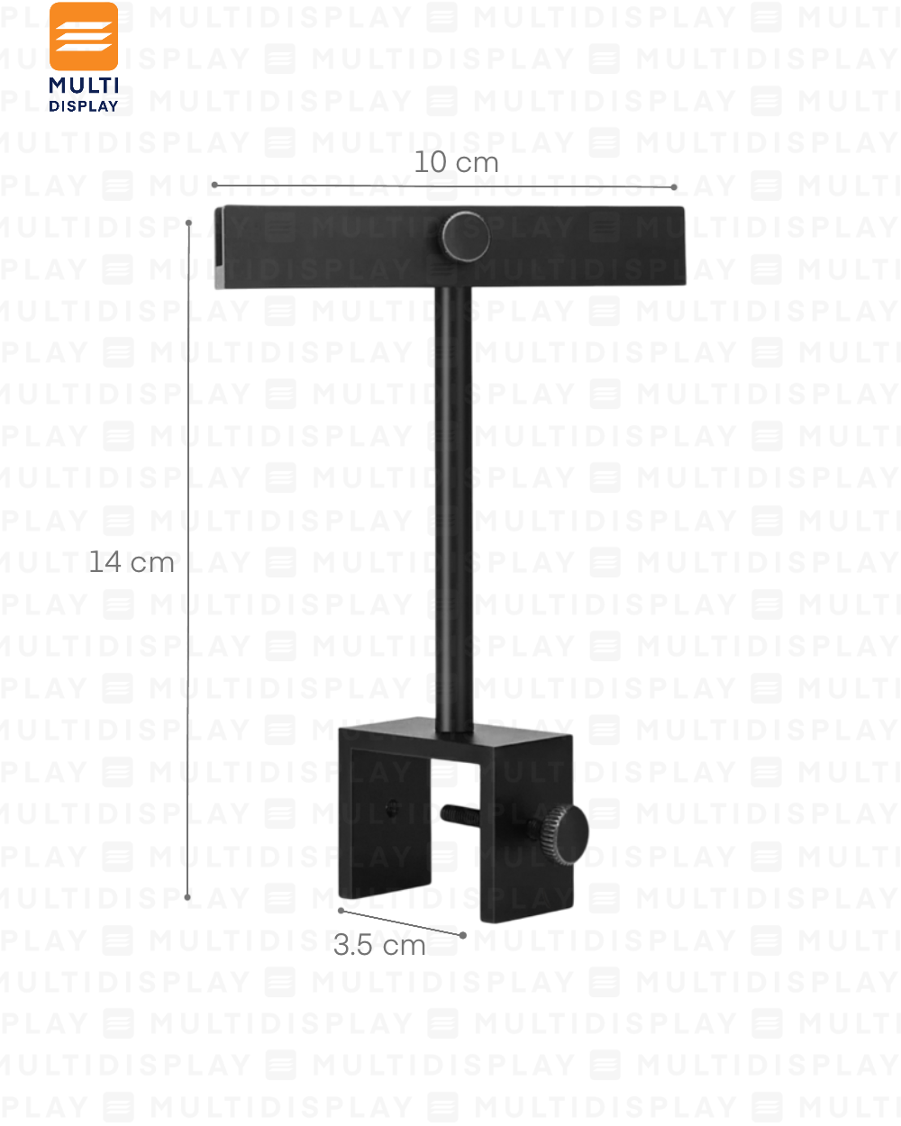 Portabanner A5 Aluminio Base Tornillo Negro
