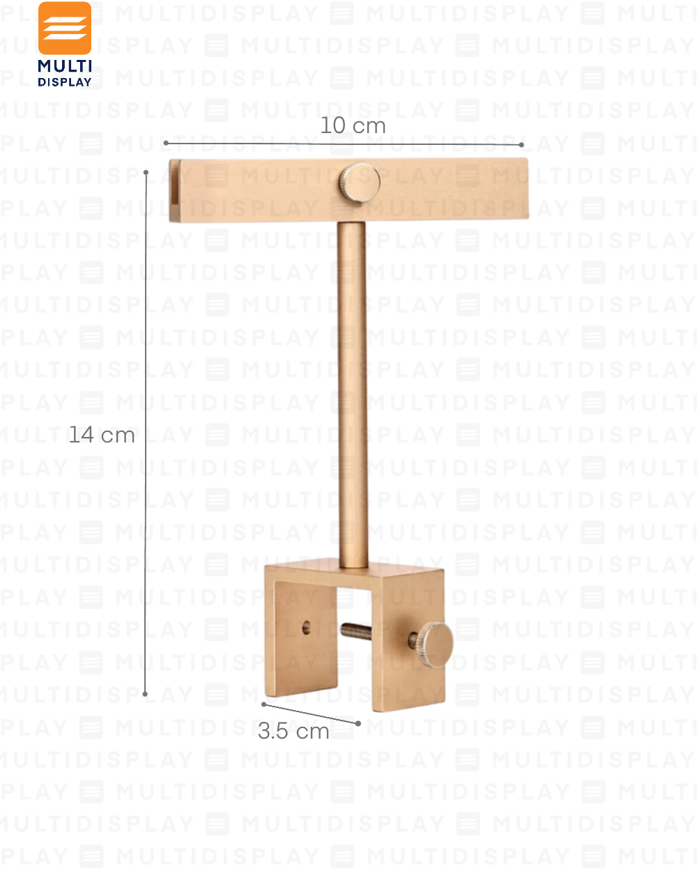 Portabanner A5 Aluminio Base Tornillo Dorado