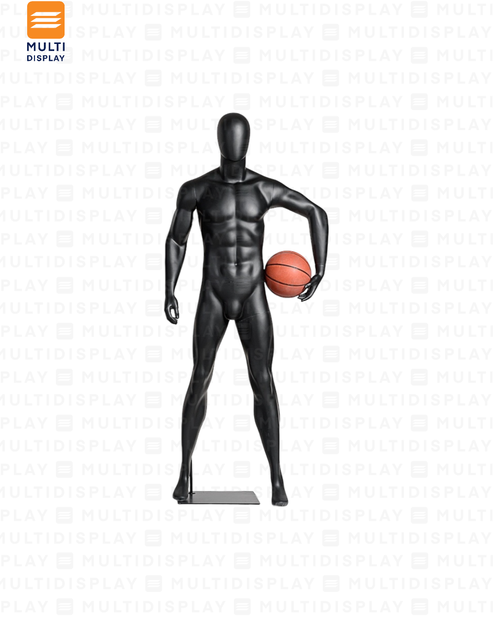 Maniqui Completo Hombre Deportivo, Pose Balon, Negro