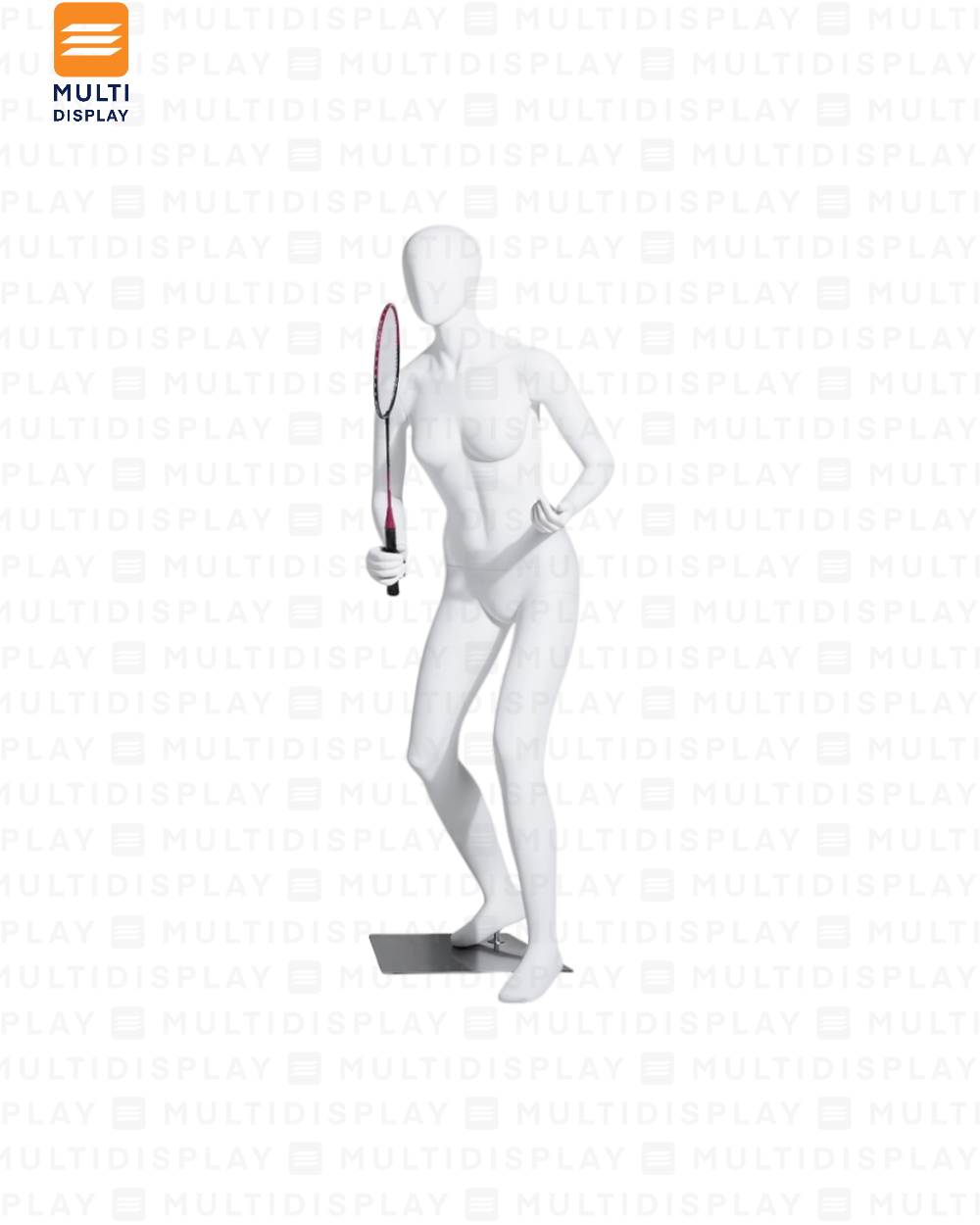 Maniqui Completo Mujer Deportivo, Pose Tenis, Blanco