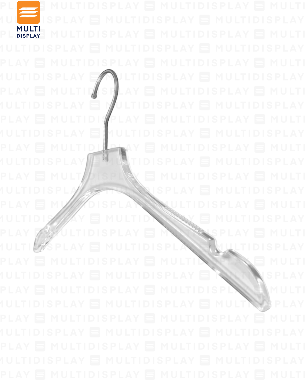 Gancho de Ropa Top Acrilico 38x1.0cm Transparente
