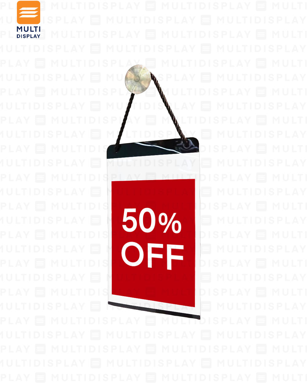 Portabanner A5 Colgande de Bolsillo, Negro