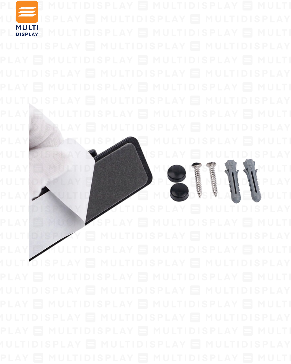 Gancho para Vestidor Aluminio 5 Slot, Negro