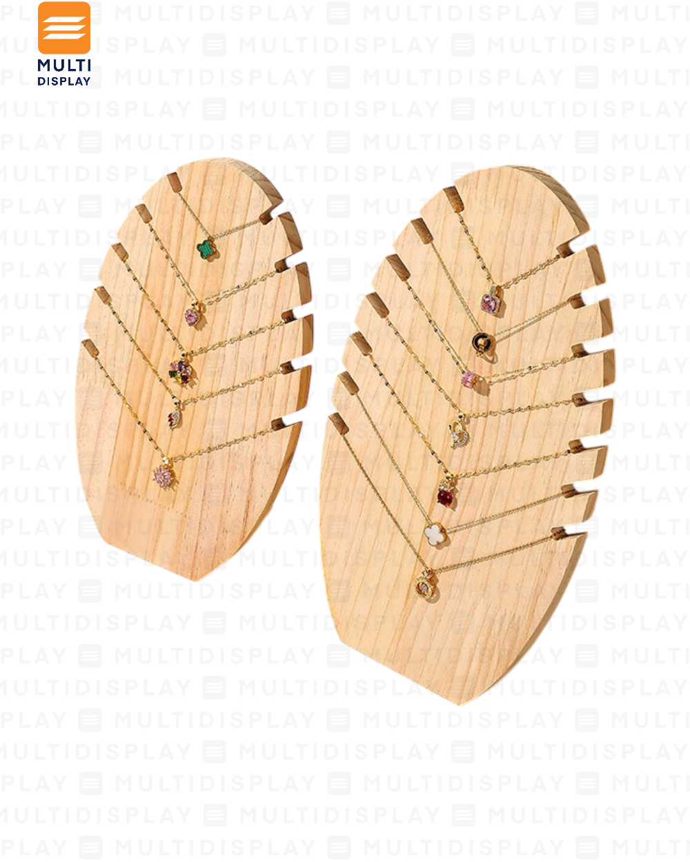 Exhibidor de Collar Tablero Vertical Madera, Small 16x26cm, Madera