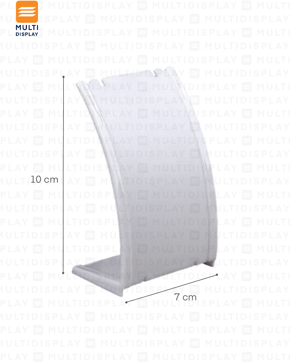 Exhibidor de Collar Tablero Plastico Mini, 7x10cm, Blanco