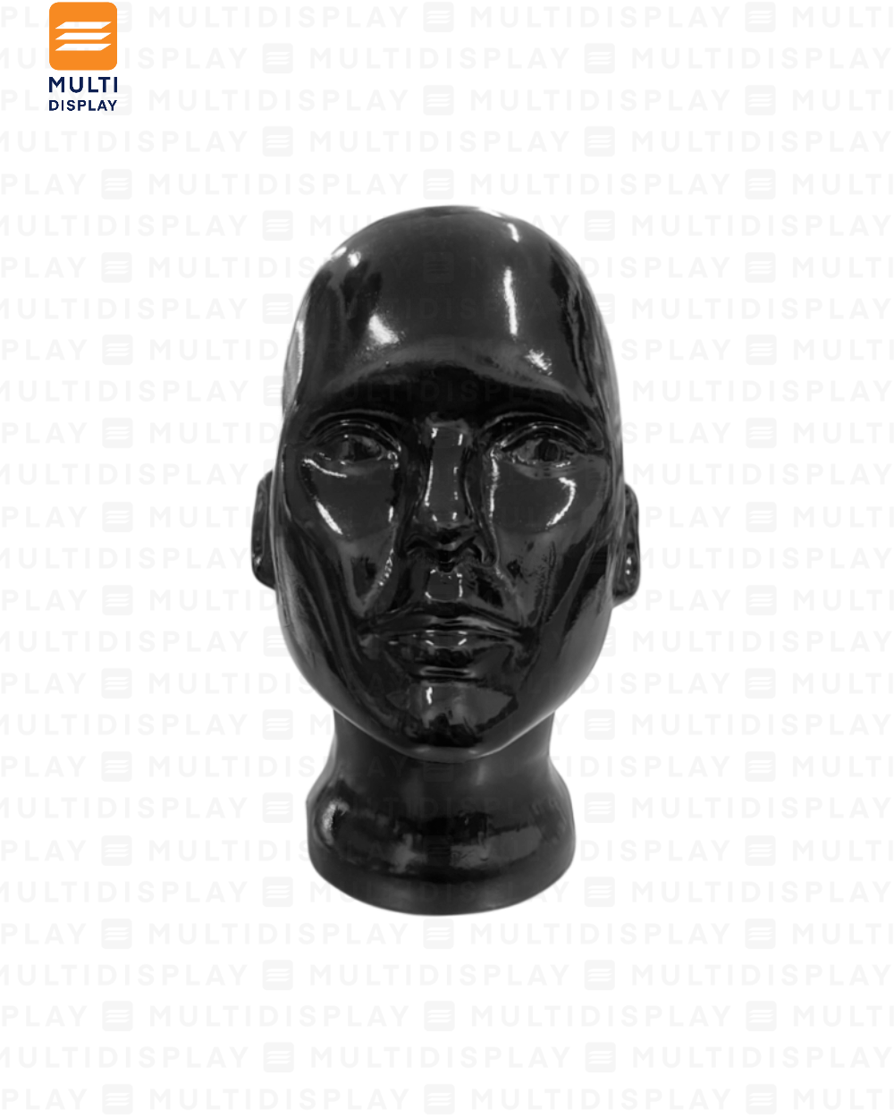 Maniqui Cabeza Artesanal Plastico Mujer, Negro
