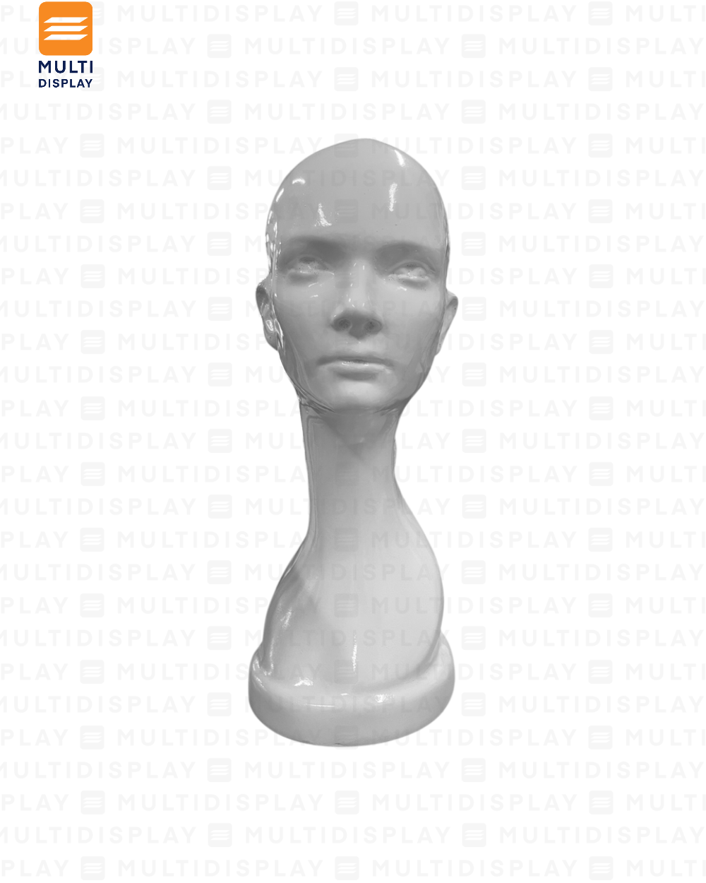 Maniqui Cabeza Artesanal para Peluca Plastico Mujer, Blanco