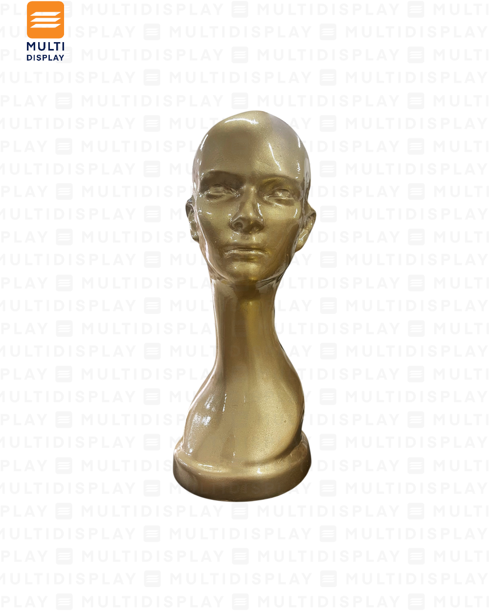 Maniqui Cabeza Artesanal para Peluca Plastico Mujer, Dorado