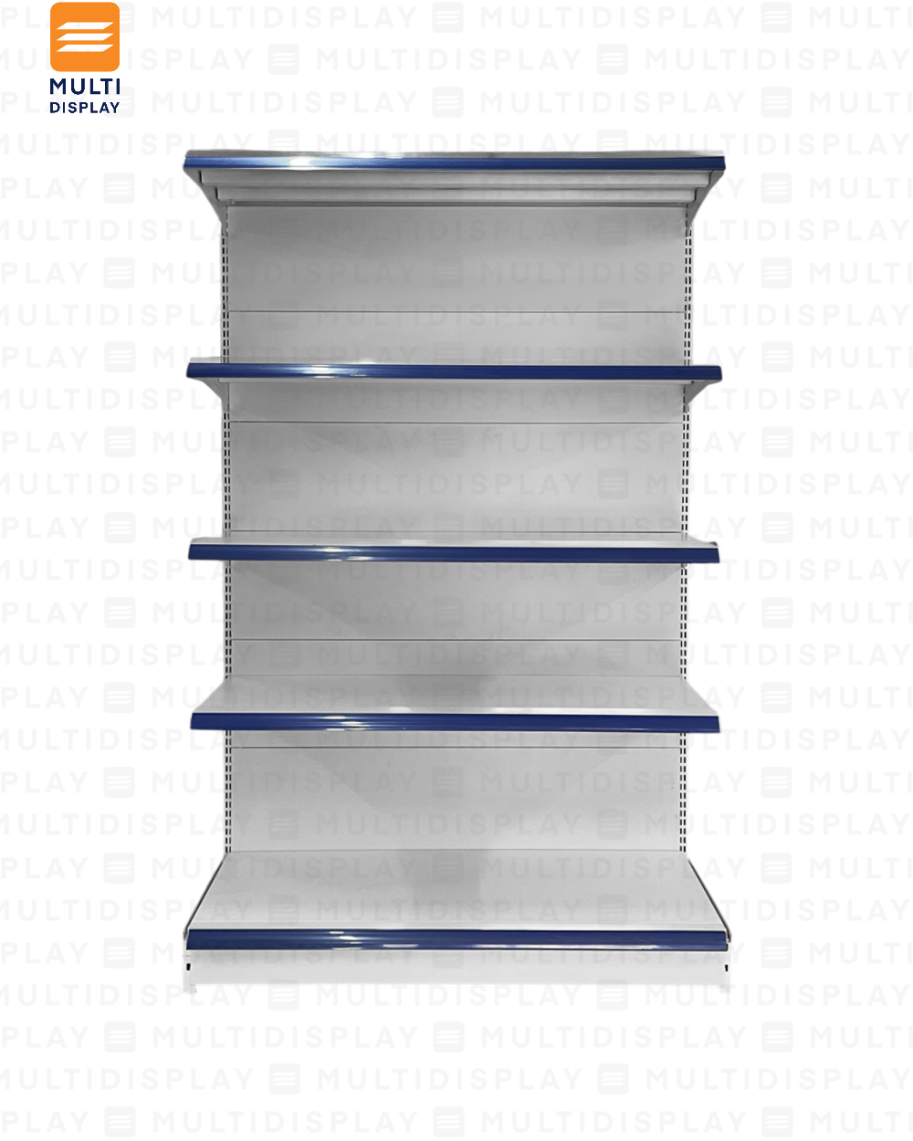 Gondola Pared HD Inicial 120x55x195cm 5 Tablillas, Liso Blanco, 140kg
