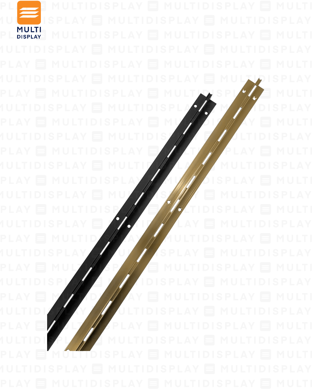 Riel Recesado 2.4m, Entrada de 1 pulgada, Dorado