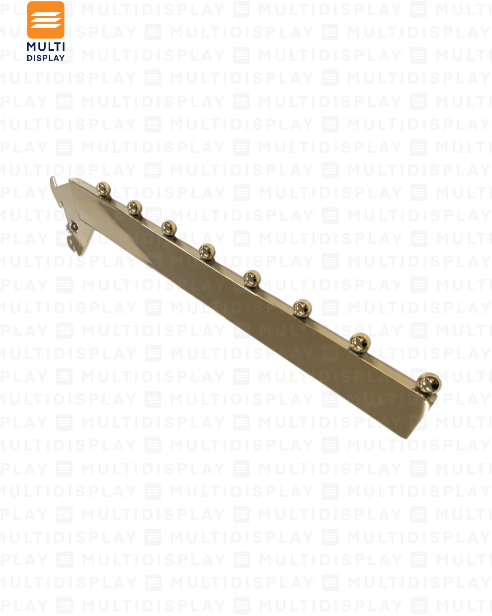 Gancho para Riel Estandar Cascada 40cm, Entrada de 1 pulgada, Dorado
