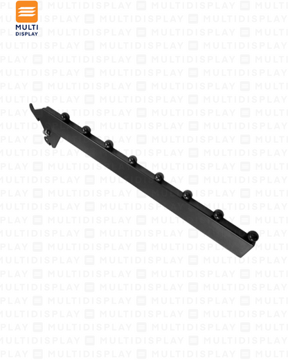 Gancho para Riel Estandar Cascada 40cm, Entrada de 1 pulgada, Negro