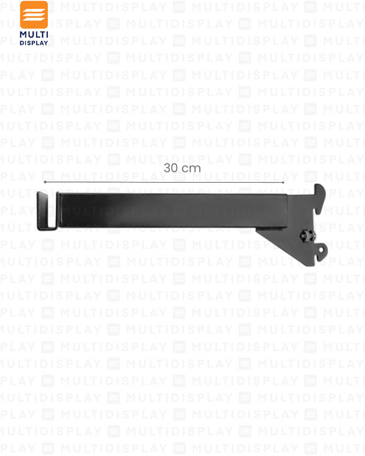 Soporte de Barra para Riel 30cm, Entrada de 1 pulgada, Negro