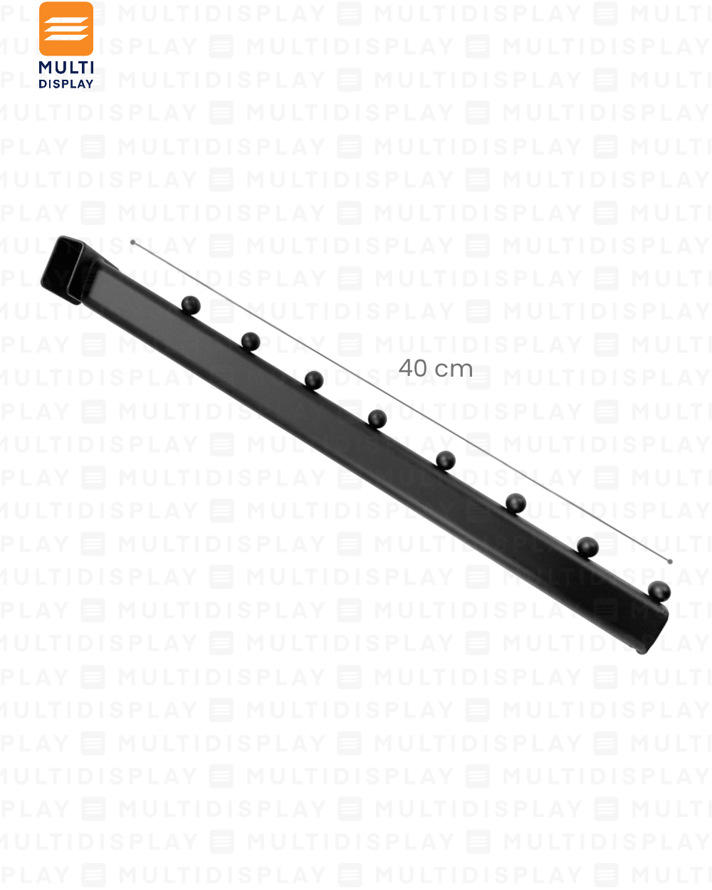 Gancho para Barra Cascada 40cm Negro