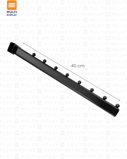 Gancho para Barra Cascada 40cm Negro