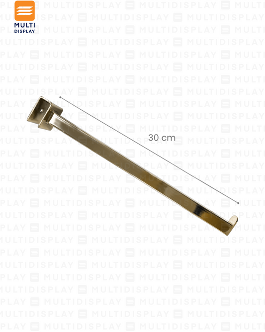 Gancho para Barra de Repisa 30cm Dorado