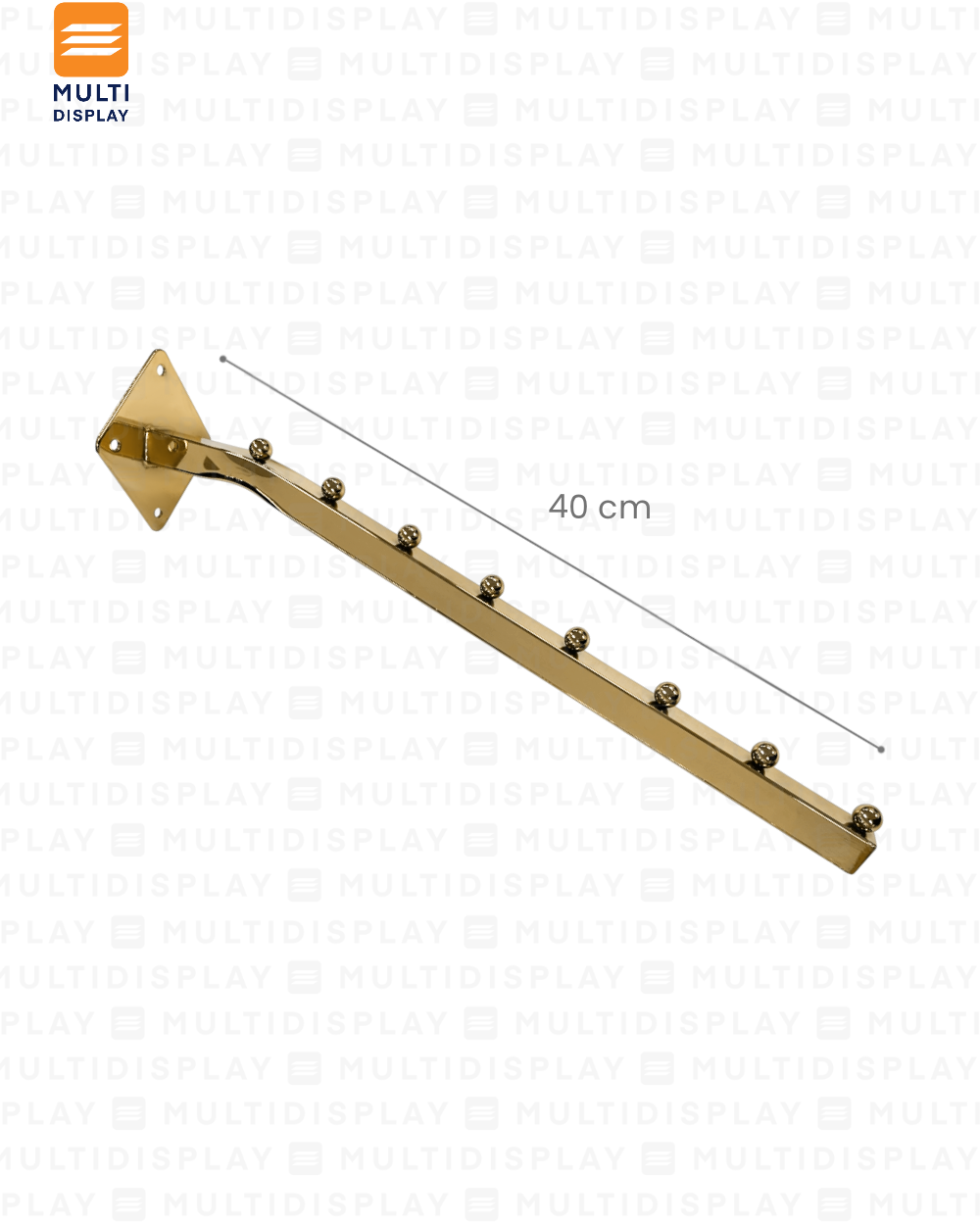 Gancho para Pared Cascada 40cm Dorado