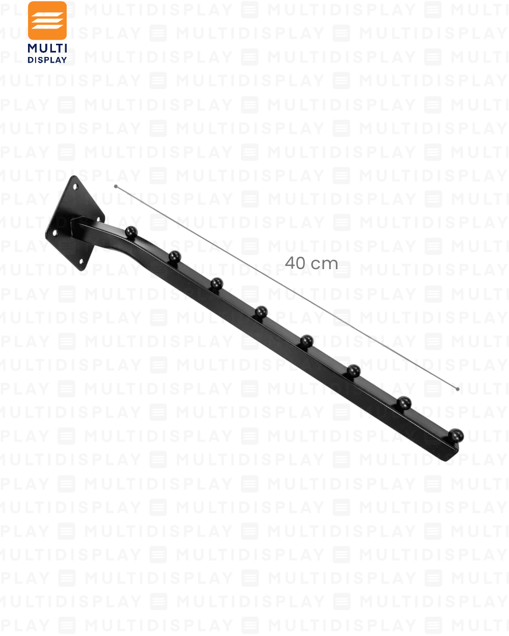 Gancho para Pared Cascada 40cm Negro