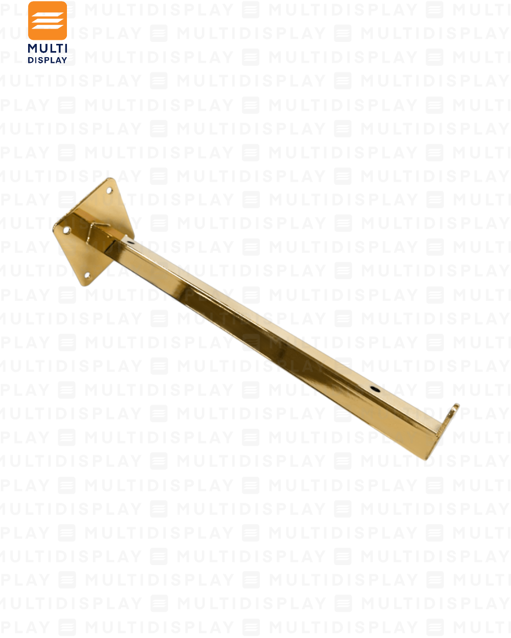 Gancho para Pared de Repisa 30cm Dorado