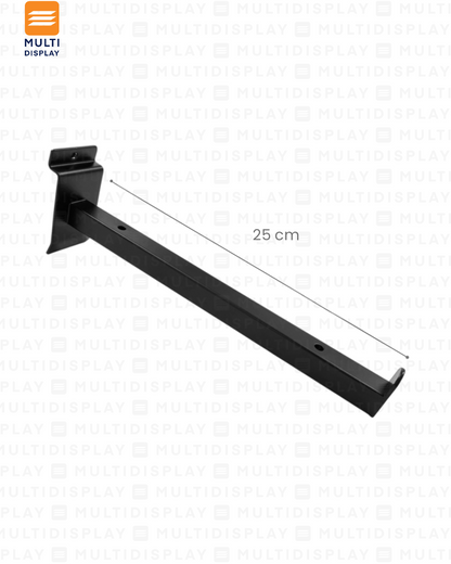 Gancho para Ranurado de Repisa 25cm Negro