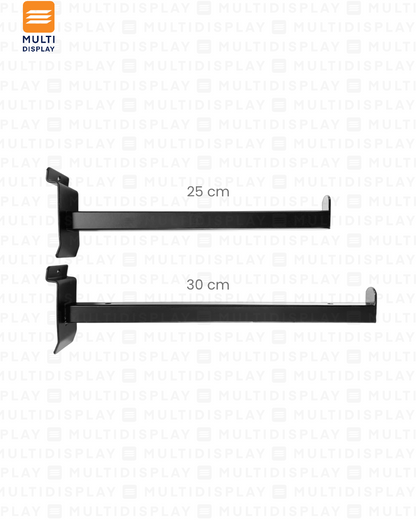 Gancho para Ranurado de Repisa 25cm Negro