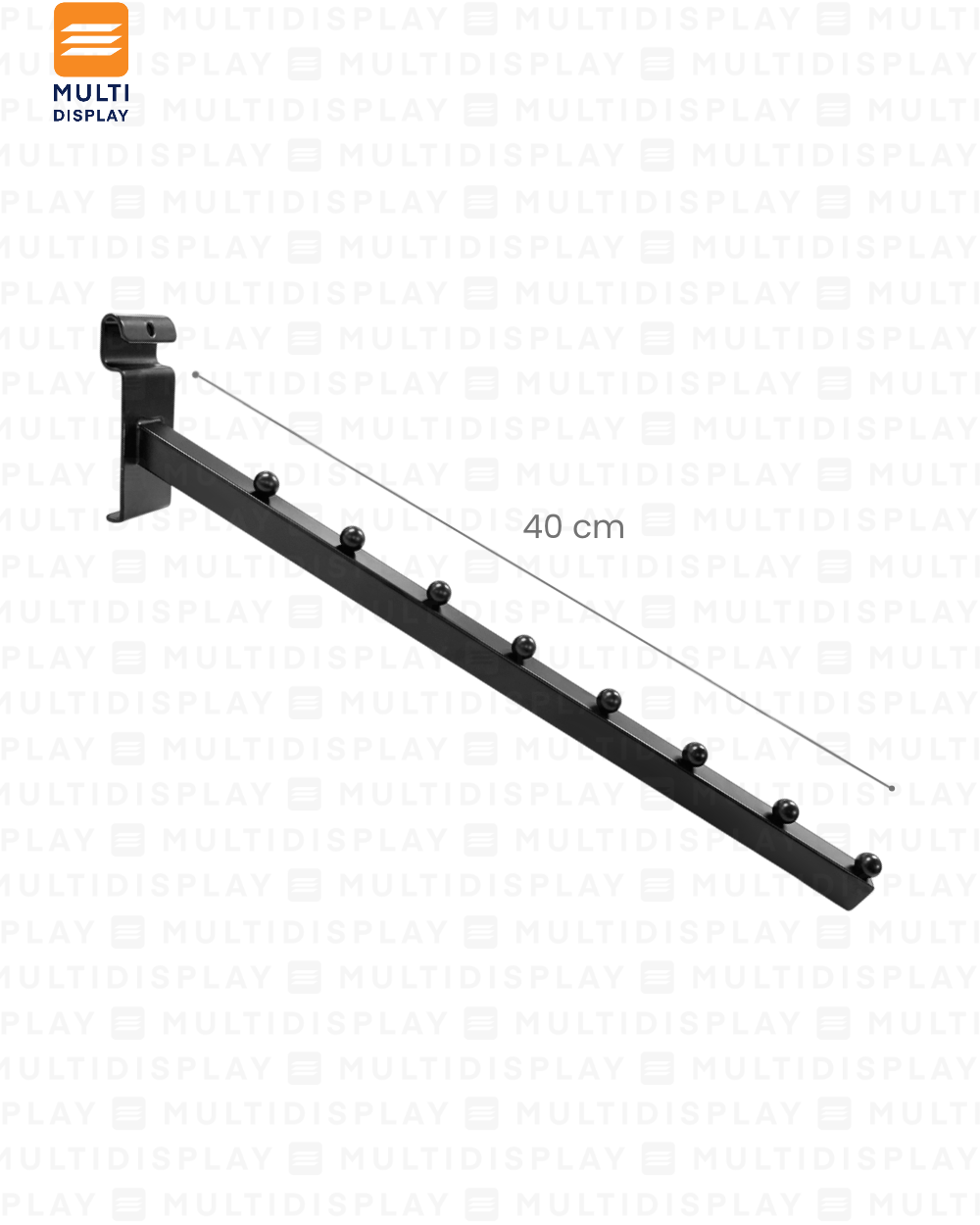 Gancho para Rejilla Cascada 40cm Negro