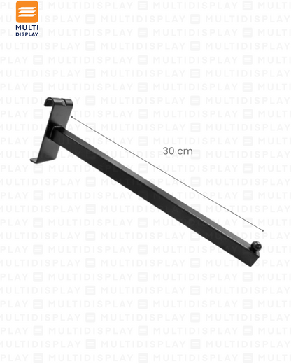 Gancho para Rejilla de Repisa 30cm Negro