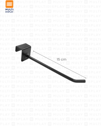 Gancho para Barra Sencillo 15cm Negro
