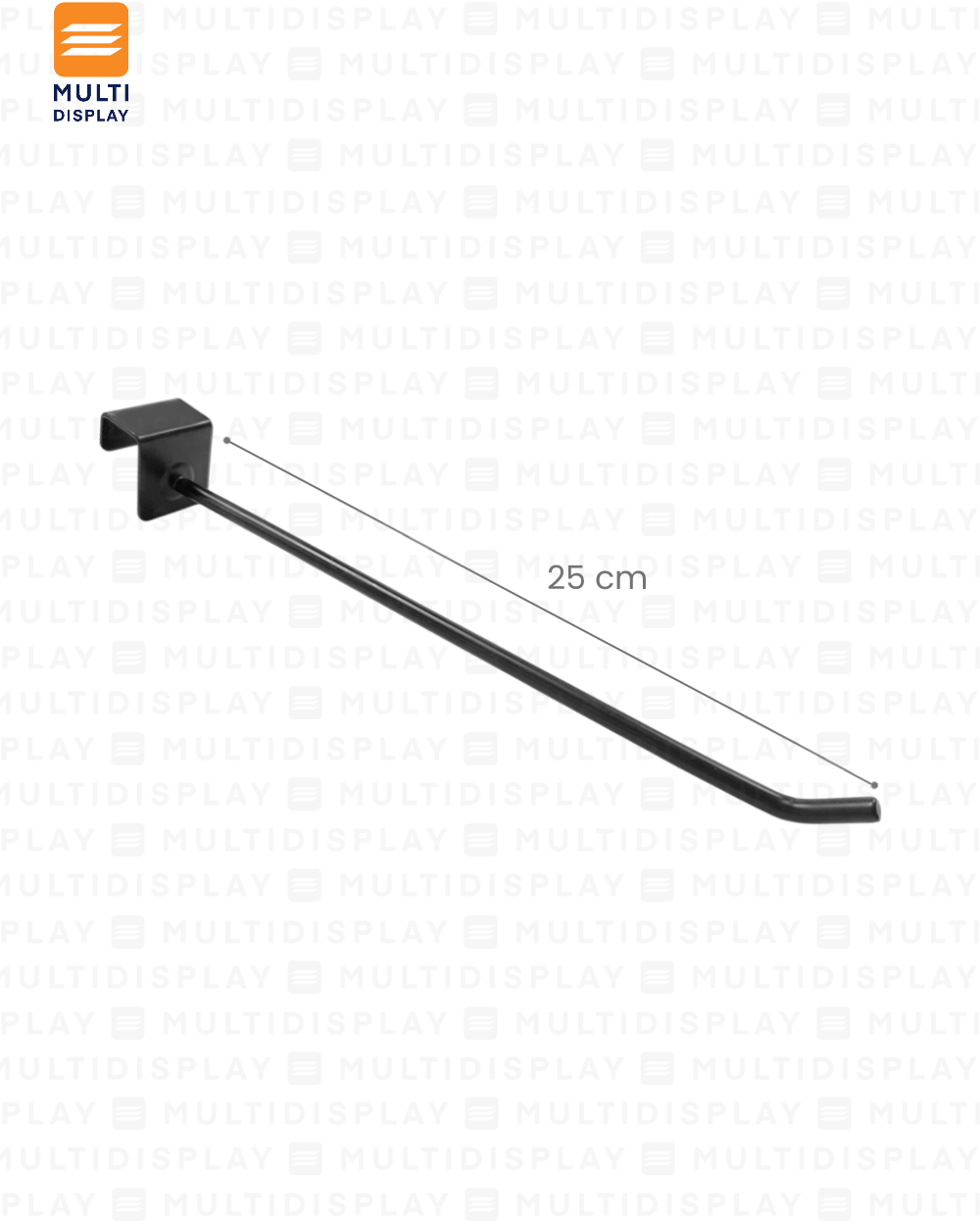 Gancho para Barra Sencillo 25cm Negro