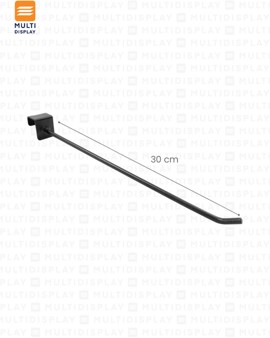Gancho para Barra Sencillo 30cm Negro