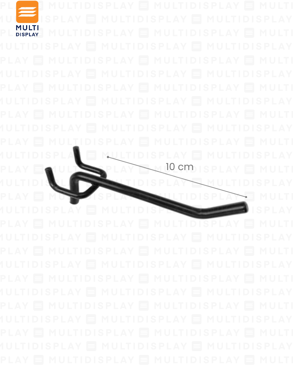 Gancho para Perforado Sencillo 10cm Negro