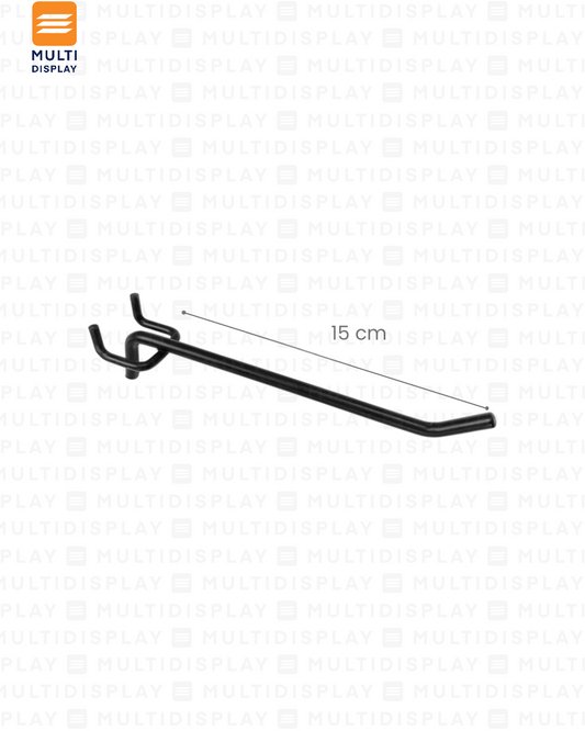 Gancho para Perforado Sencillo 15cm Negro