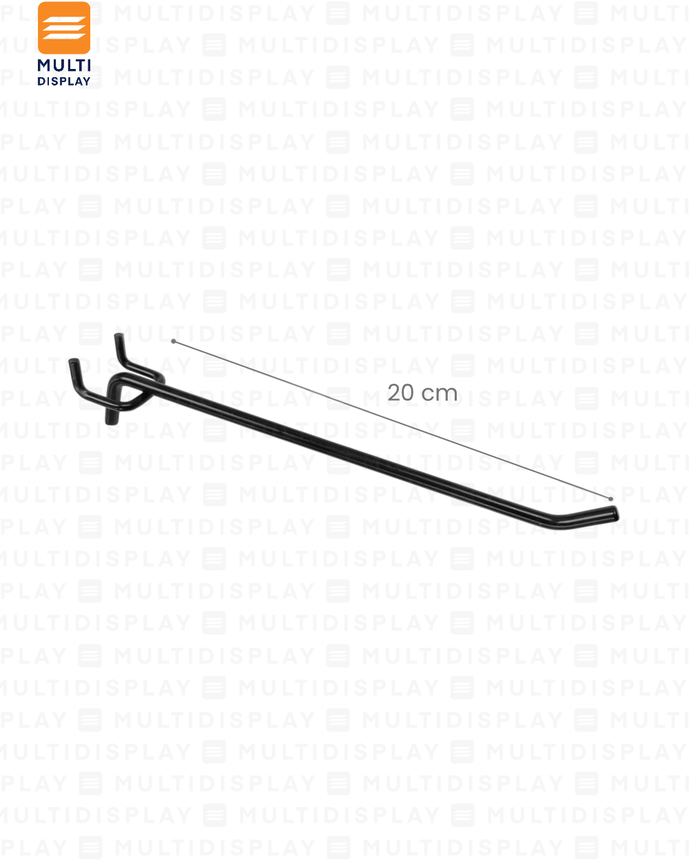 Gancho para Perforado Sencillo 20cm Negro