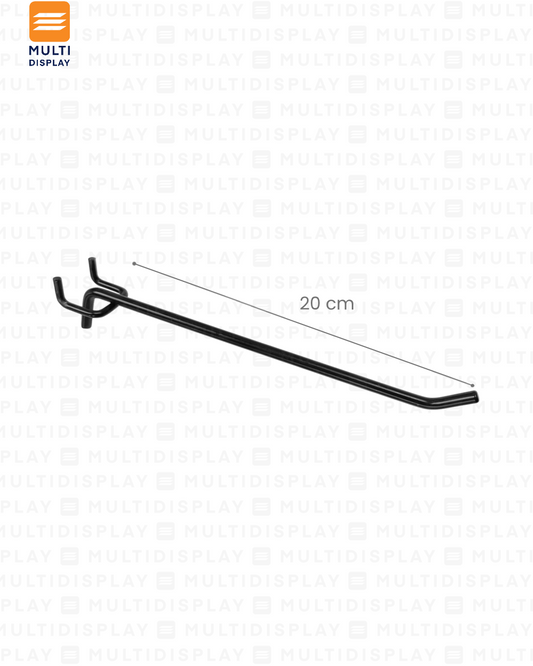 Gancho para Perforado Sencillo 20cm Negro