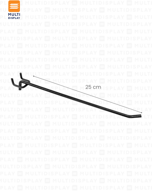 Gancho para Perforado Sencillo 25cm Negro