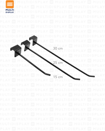 Gancho para Barra Sencillo 15cm Negro