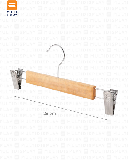Gancho de Ropa Pantalon Madera 28x1.2cm Madera clara