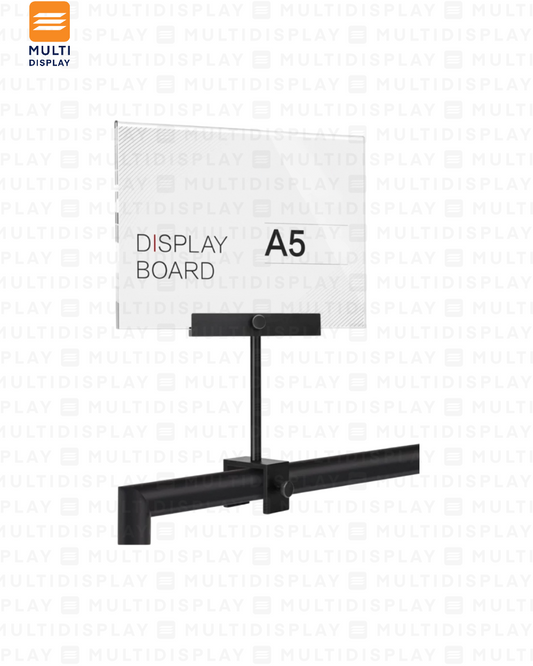 Portabanner A5 Aluminio Base Tornillo Negro