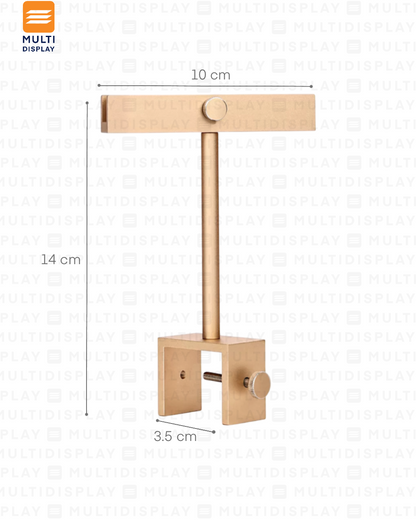 Portabanner A5 Aluminio Base Tornillo Dorado
