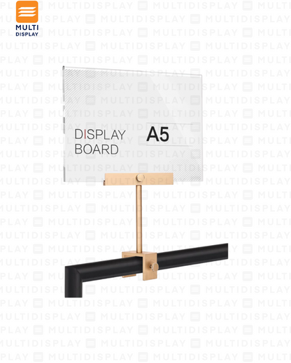 Portabanner A5 Aluminio Base Tornillo Dorado