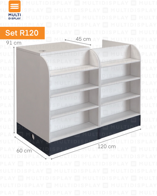 Caja Modular de 2 piezas Set R120, 120x60x91cm, blanco