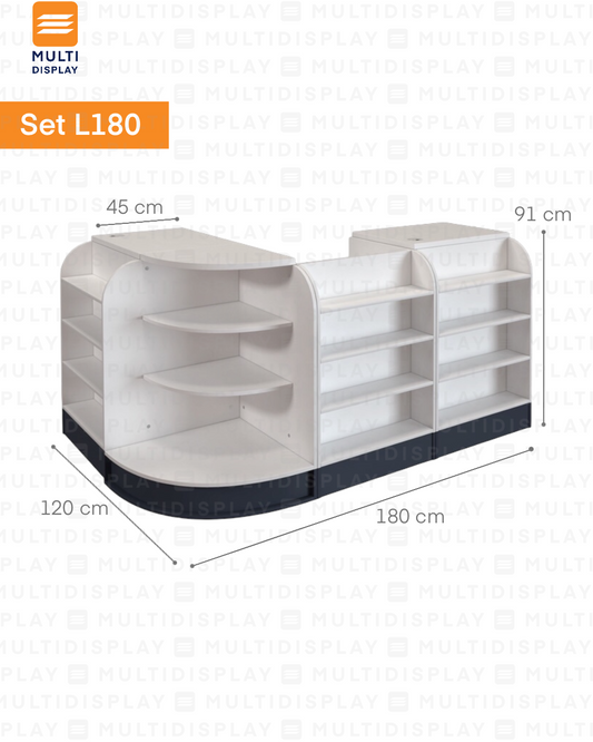 Caja Modular de 4 piezas Set L180, 180x120x91cm, blanco