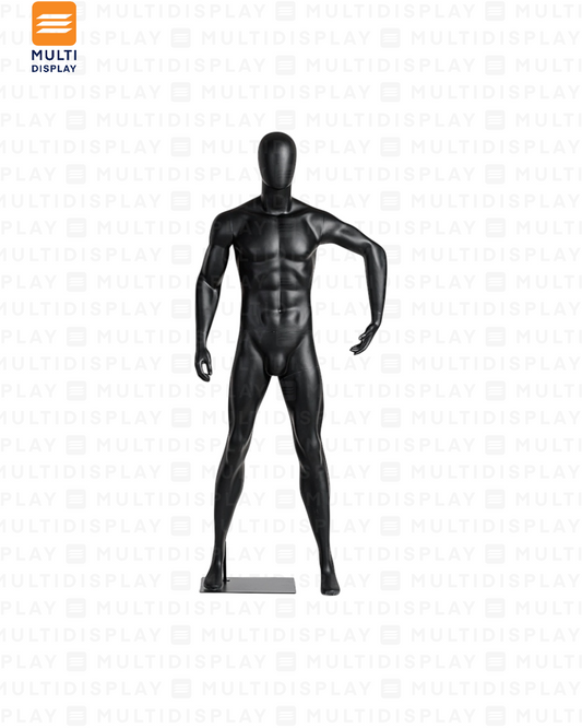 Maniqui Completo Hombre Deportivo, Pose Balon, Negro