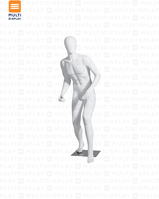 Maniqui Completo Hombre Deportivo, Pose Tenis, Blanco