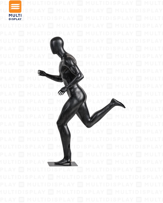Maniqui Completo Hombre Deportivo, Pose Corriendo, Negro